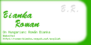 bianka roman business card